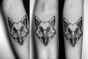 A Rorschach Inkblot fox tattoo idea