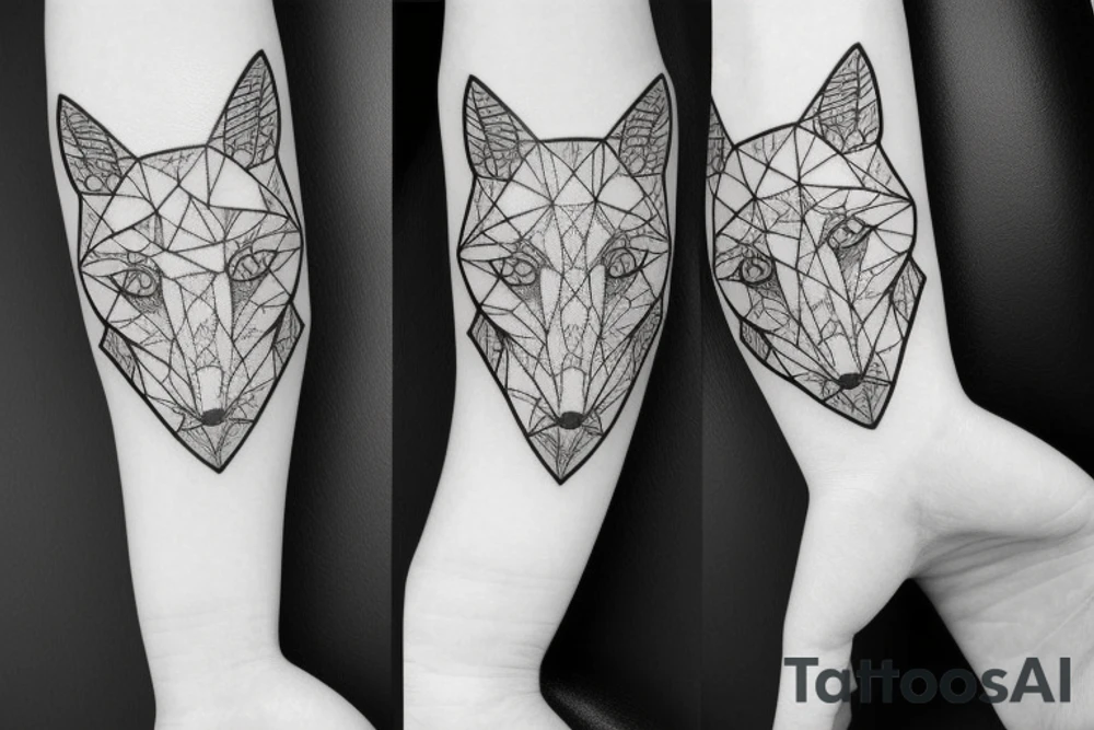 A Rorschach Inkblot fox tattoo idea