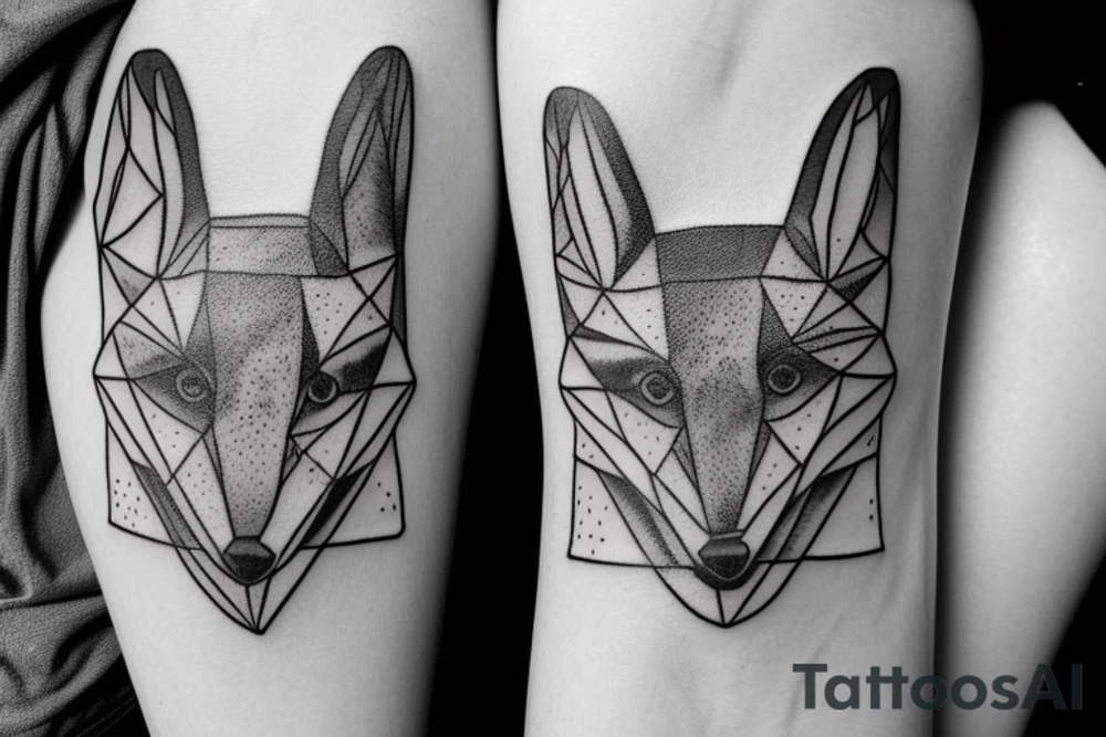 A Rorschach Inkblot of a fox tattoo idea