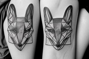 A Rorschach Inkblot of a fox tattoo idea