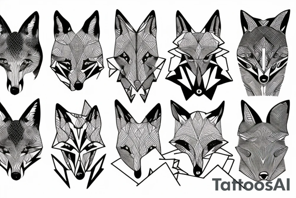 A Rorschach Inkblot of a fox tattoo idea