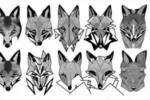 A Rorschach Inkblot of a fox tattoo idea