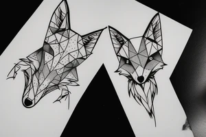 A Rorschach Inkblot of a fox tattoo idea