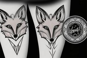 A Rorschach Inkblot of a fox tattoo idea