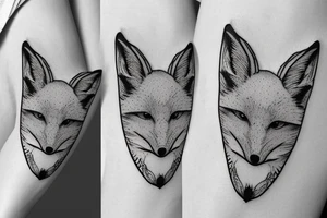 A Rorschach Inkblot of a fox tattoo idea