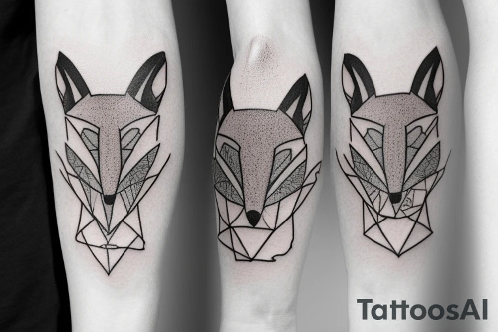 A Rorschach Inkblot of a fox tattoo idea