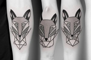 A Rorschach Inkblot of a fox tattoo idea