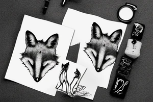 A Rorschach Inkblot of a fox tattoo idea