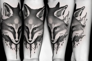 A Rorschach Inkblot of a fox tattoo idea
