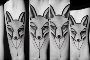 A Rorschach Inkblot of a fox tattoo idea