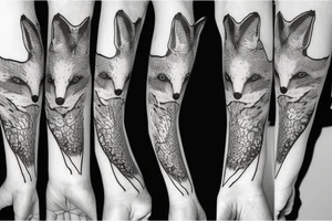 A Rorschach Inkblot of a fox tattoo idea