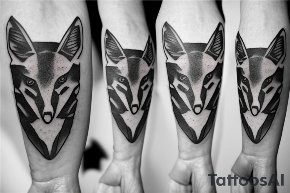 A Rorschach Inkblot of a fox tattoo idea
