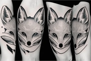 A Rorschach Inkblot of a fox tattoo idea