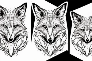 A Rorschach Inkblot of a fox tattoo idea