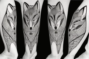 A Rorschach Inkblot of a fox tattoo idea