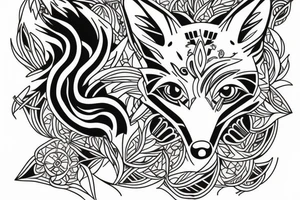 A fox protector others tattoo idea