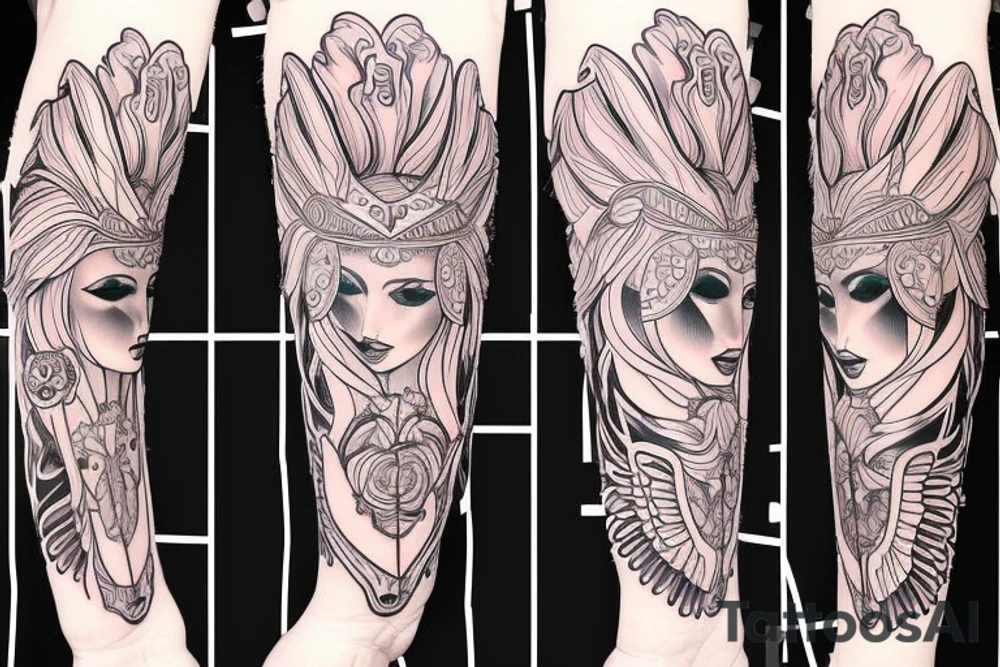 A guardian angel fox tattoo idea