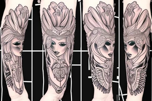 A guardian angel fox tattoo idea