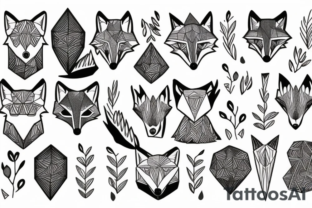 A fox and a dead tree tattoo idea