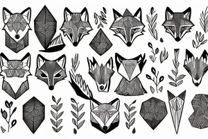 A fox and a dead tree tattoo idea