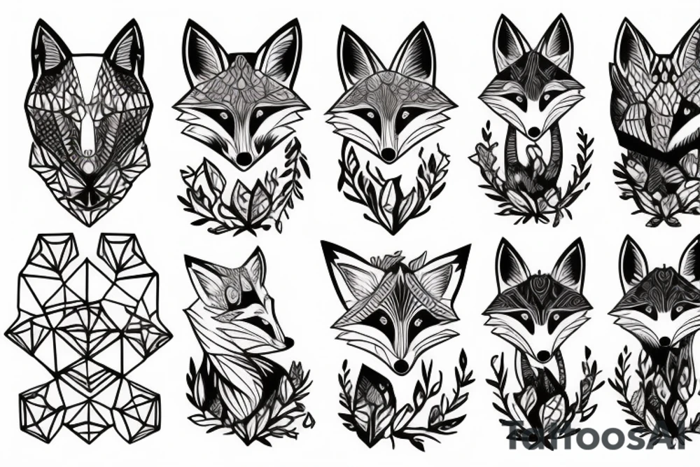 A fox and a dead tree tattoo idea