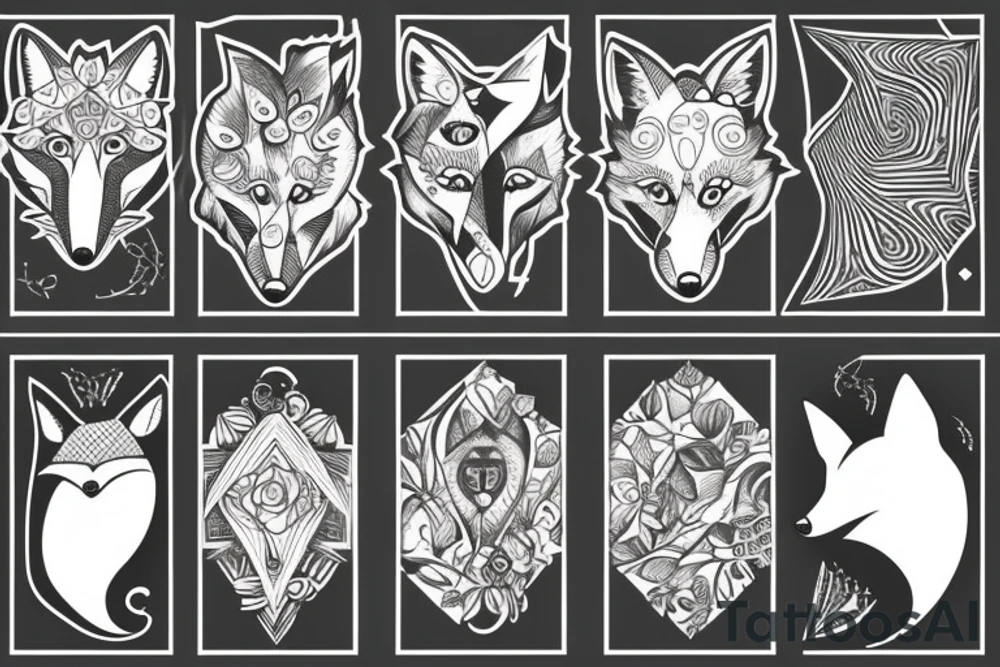 A fox and a dead tree tattoo idea