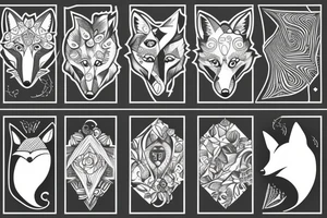 A fox and a dead tree tattoo idea