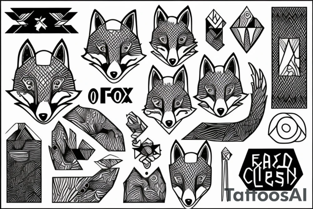A fox and a dead tree tattoo idea