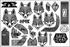 A fox and a dead tree tattoo idea