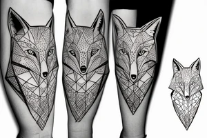 A fox in a Rorschach ink blot tattoo idea