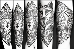 A fox and his tail tattoo idea