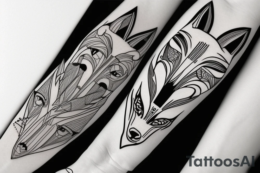 A fox and his tail tattoo idea