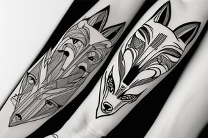 A fox and his tail tattoo idea