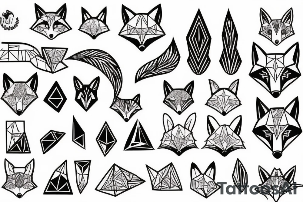 A fox and his tail tattoo idea