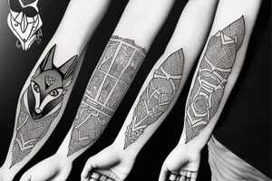 A fox and his tail tattoo idea