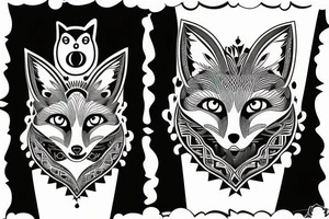 A fox going to heaven tattoo idea