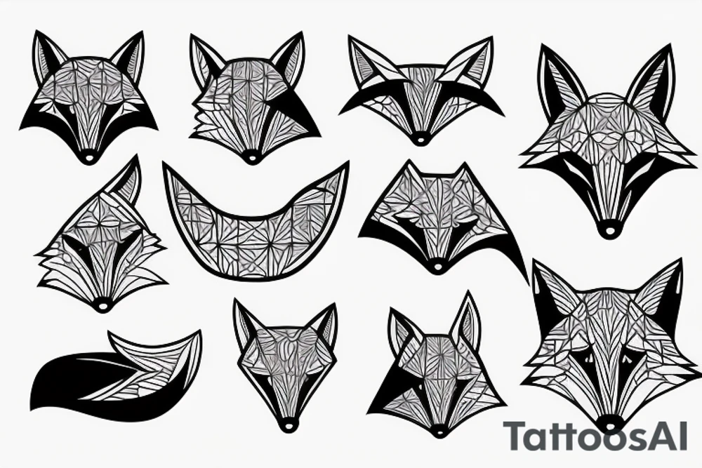 An alert fox listening tattoo idea