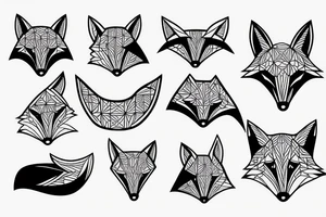 An alert fox listening tattoo idea