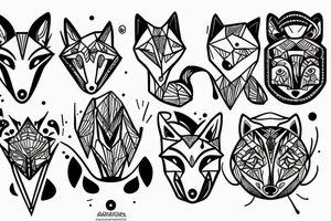 An alert fox listening tattoo idea