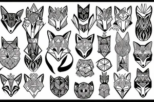 An alert fox listening tattoo idea
