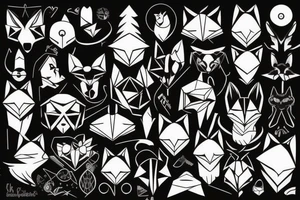 An alert fox listening tattoo idea