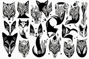 An alert fox listening tattoo idea