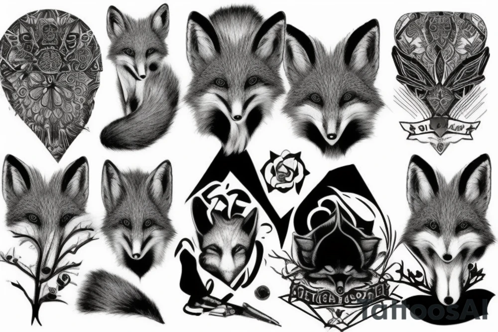 A psychology fox tattoo idea