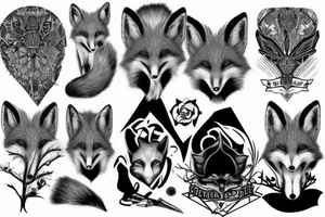 A psychology fox tattoo idea