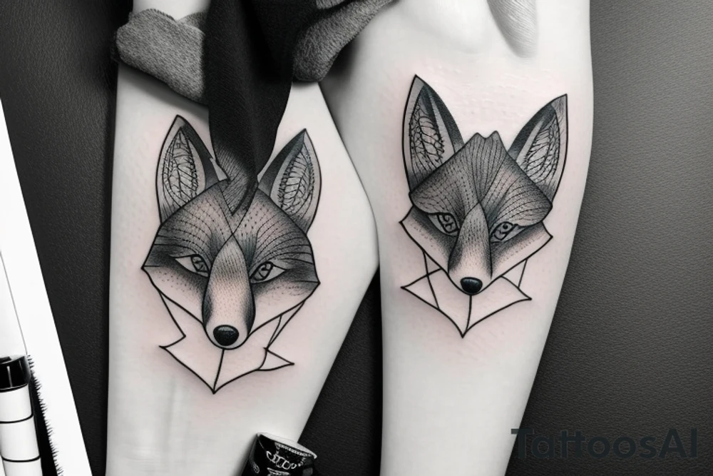 A psychology fox tattoo idea