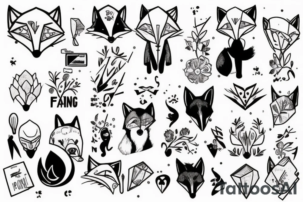 A fox having a panic attack tattoo idea