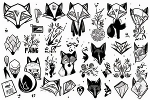 A fox having a panic attack tattoo idea