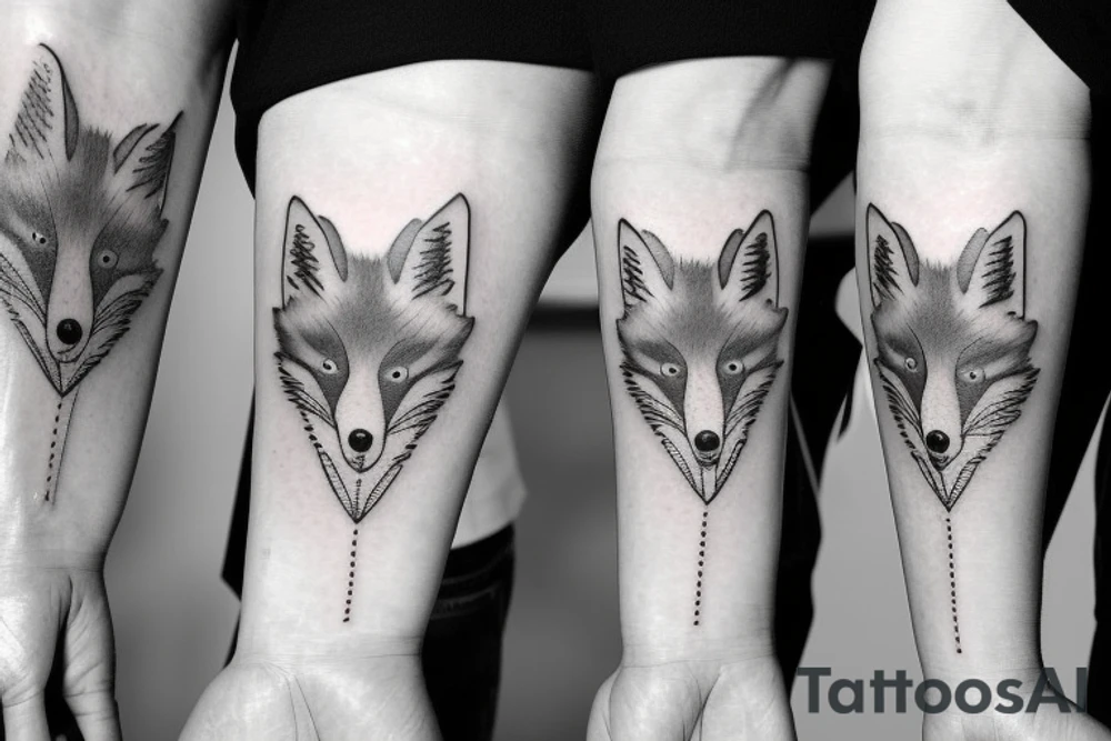 A fox having a panic attack tattoo idea