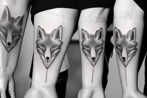 A fox having a panic attack tattoo idea
