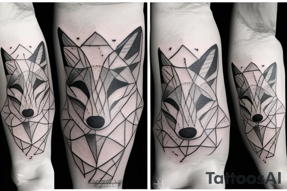 A fox having a panic attack tattoo idea